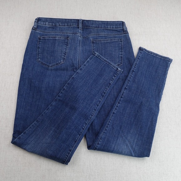 Chicos So Slimming Jeans US10 Blue Girfriend Slim Leg Ankle Mid Rise Medium Wash - Picture 4 of 13